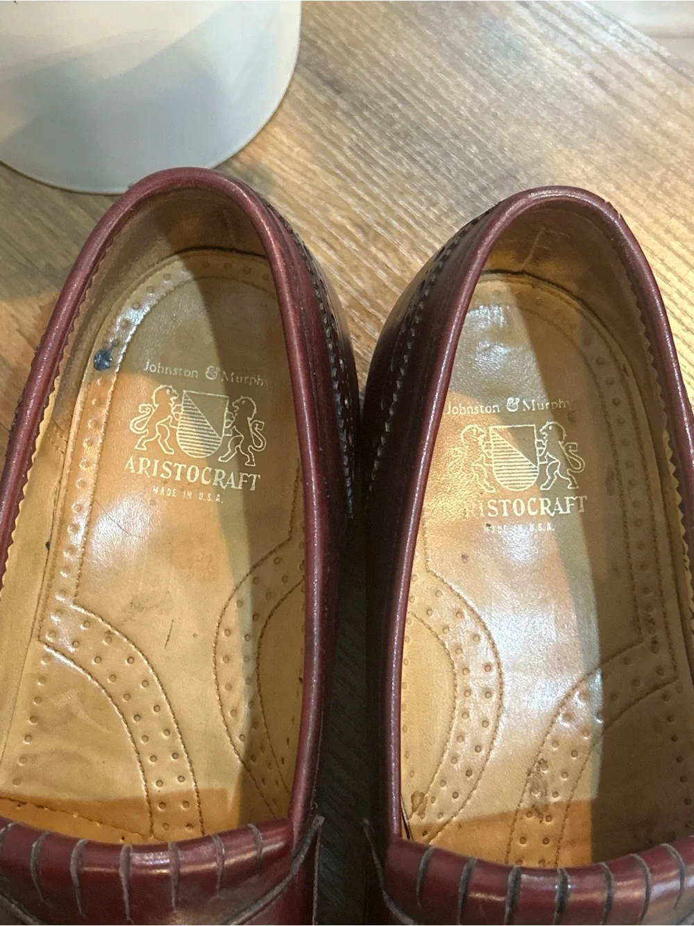 Vintage Johnston & Murphy Aristocraft USA Kiltie Wingtip Penny Loafers Mens 9.5C